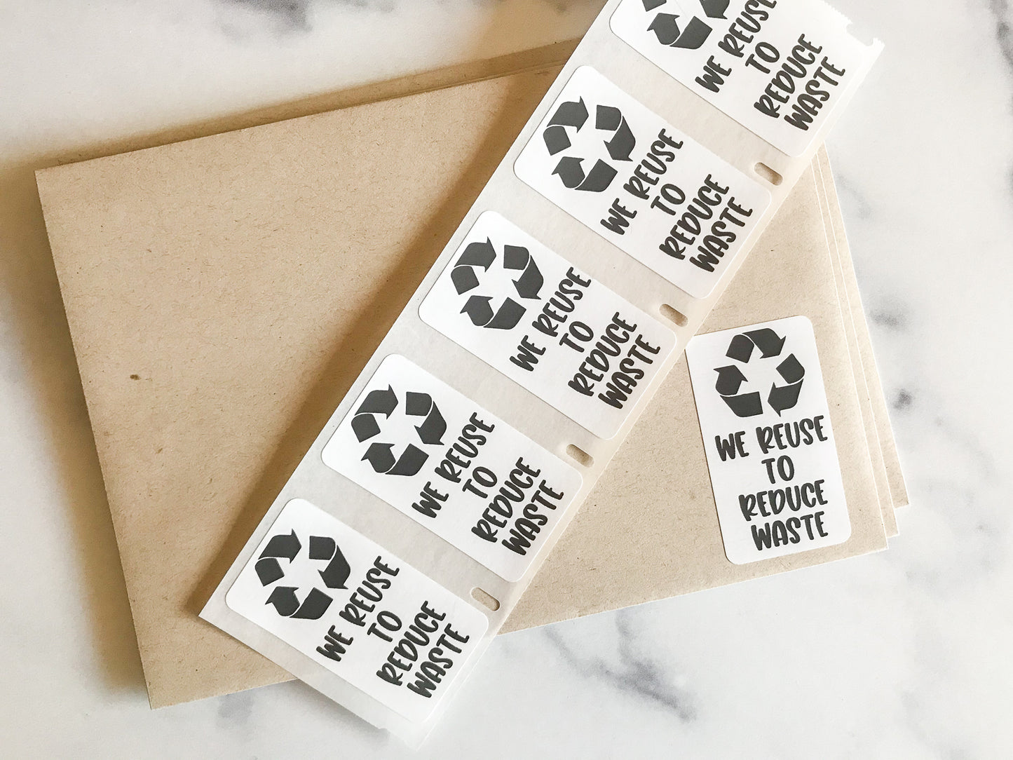 We Reuse to Reduce Waste Stickers