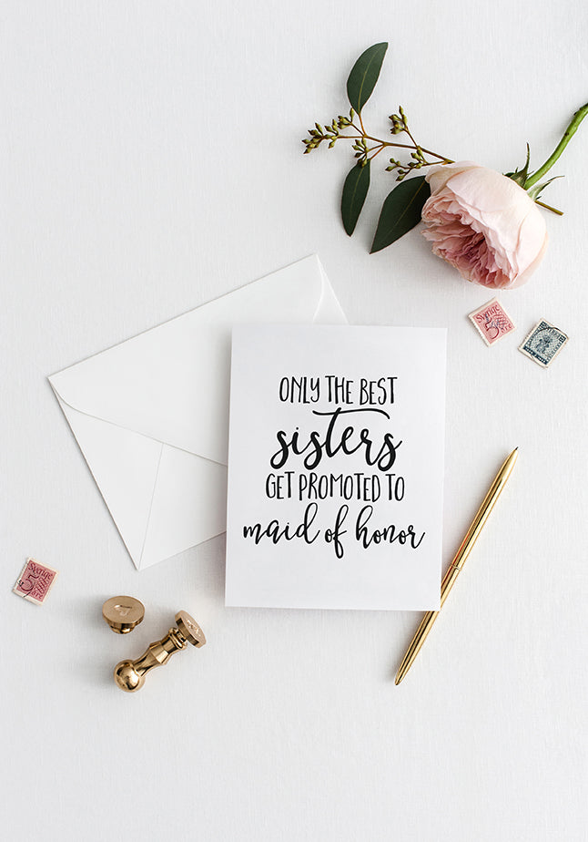 Sisters to Maid of Honor Greeting Card