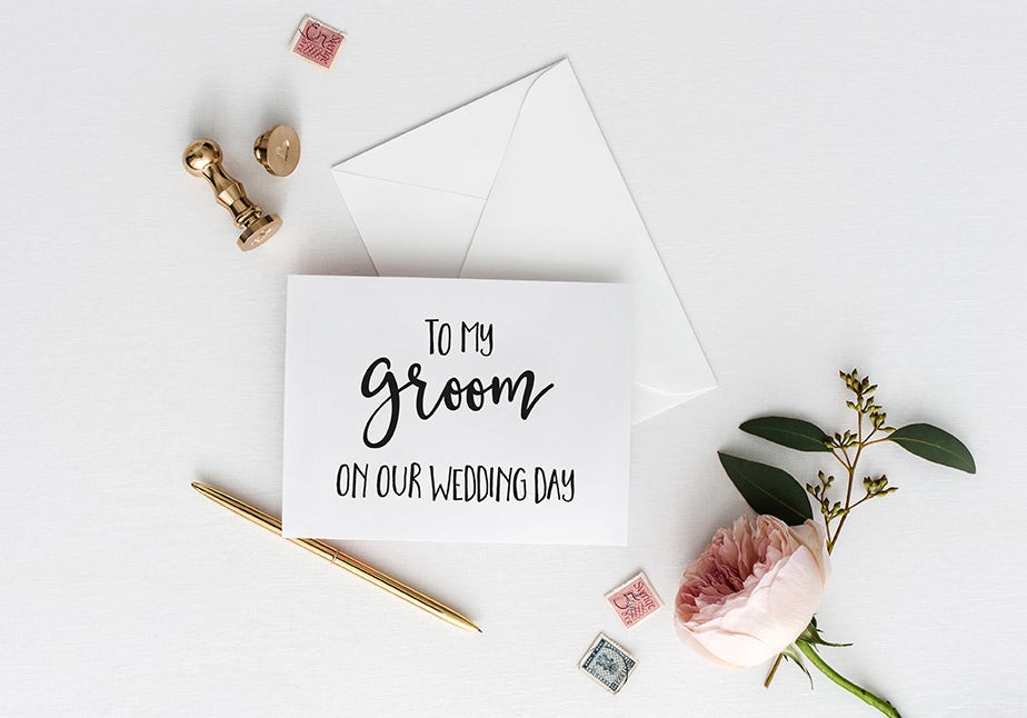 To My Groom On Our Wedding Day Greeting Card