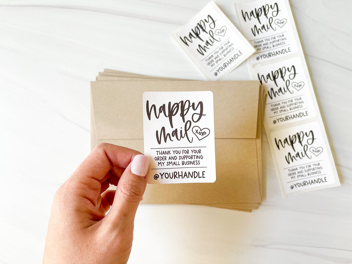 Social Media Happy Mail Packaging Sticker