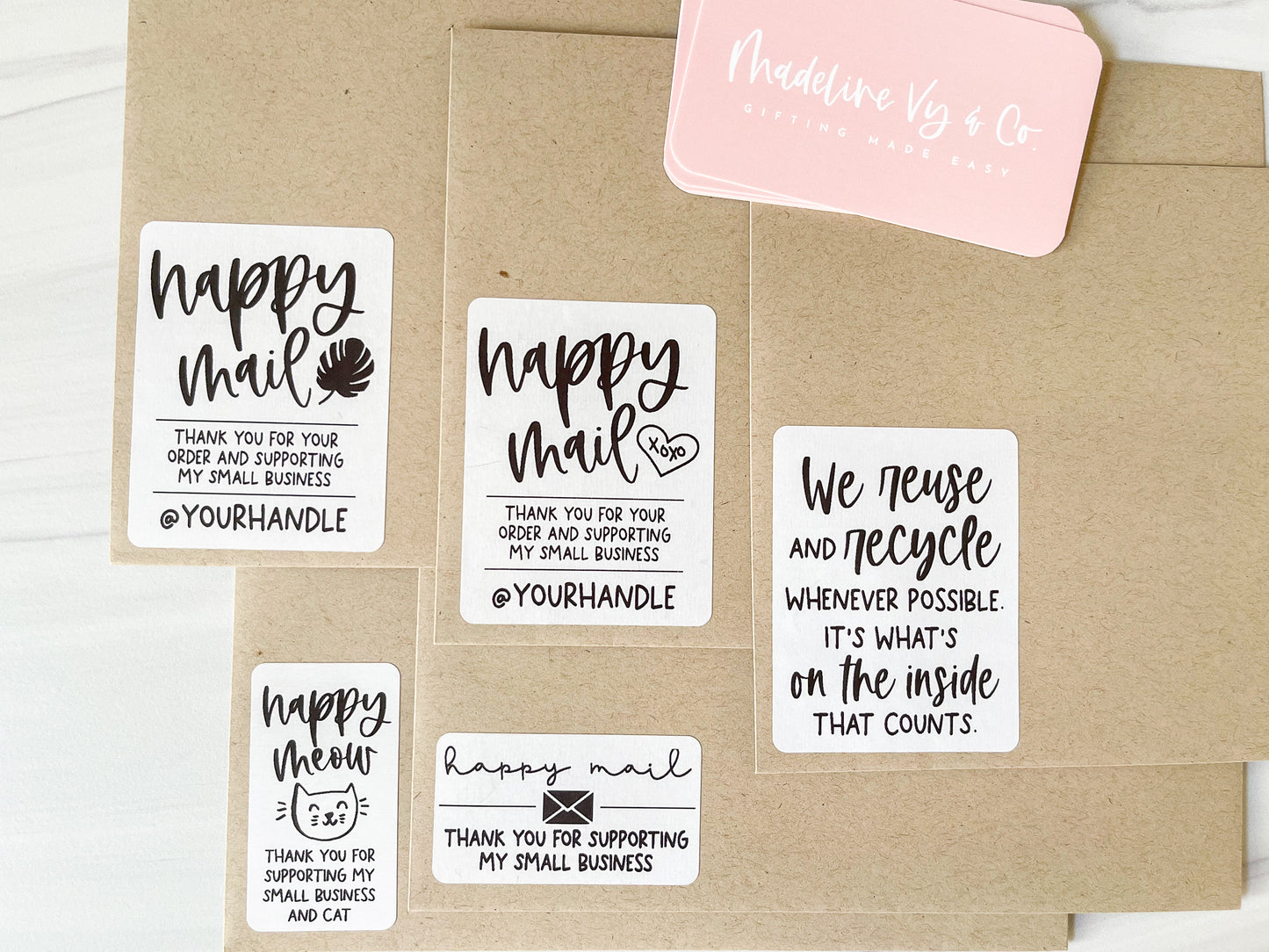 Social Media Happy Mail Packaging Sticker