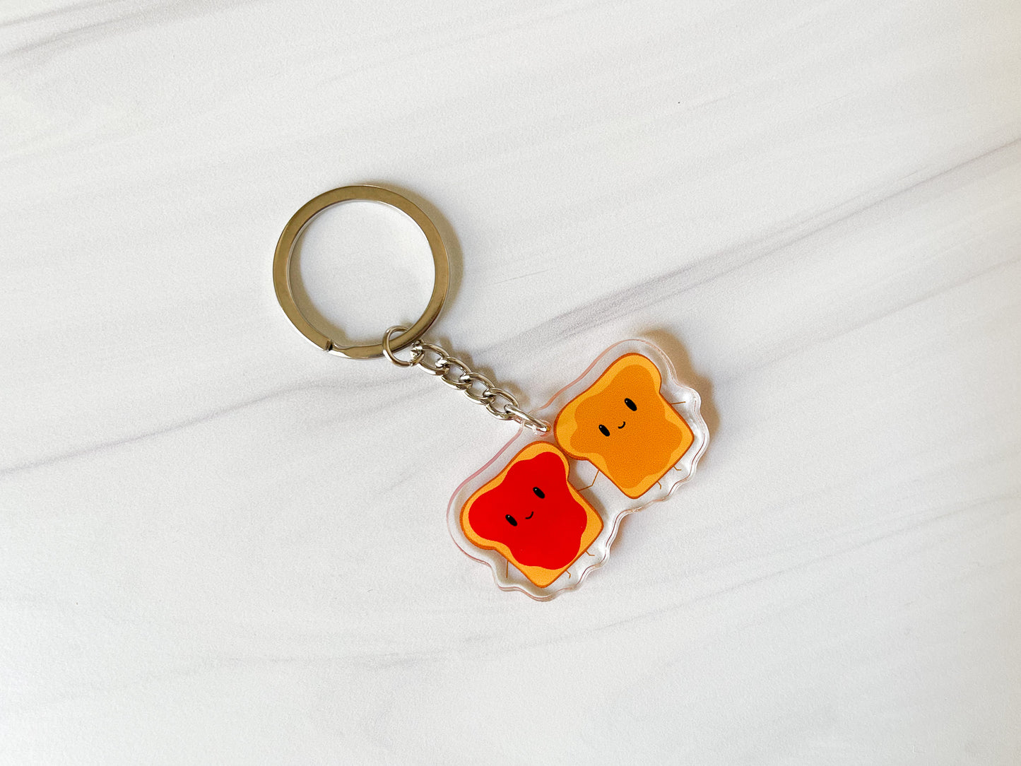 Peanut Butter and Jelly Acrylic Keychain