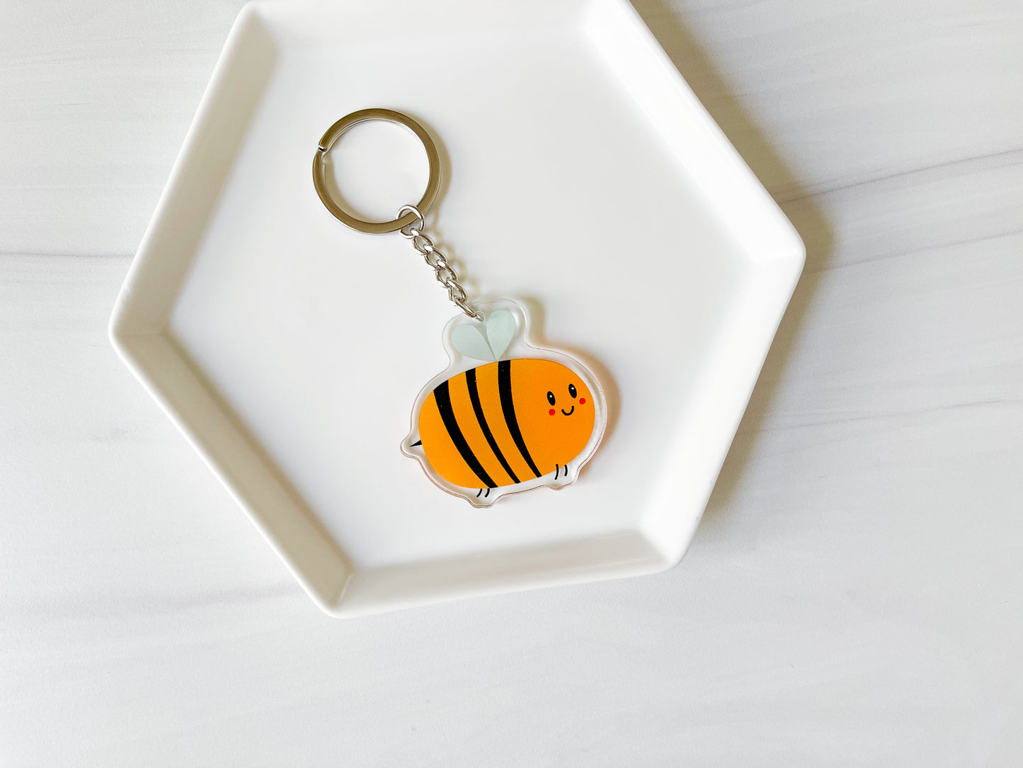 Bee Acrylic Keychain