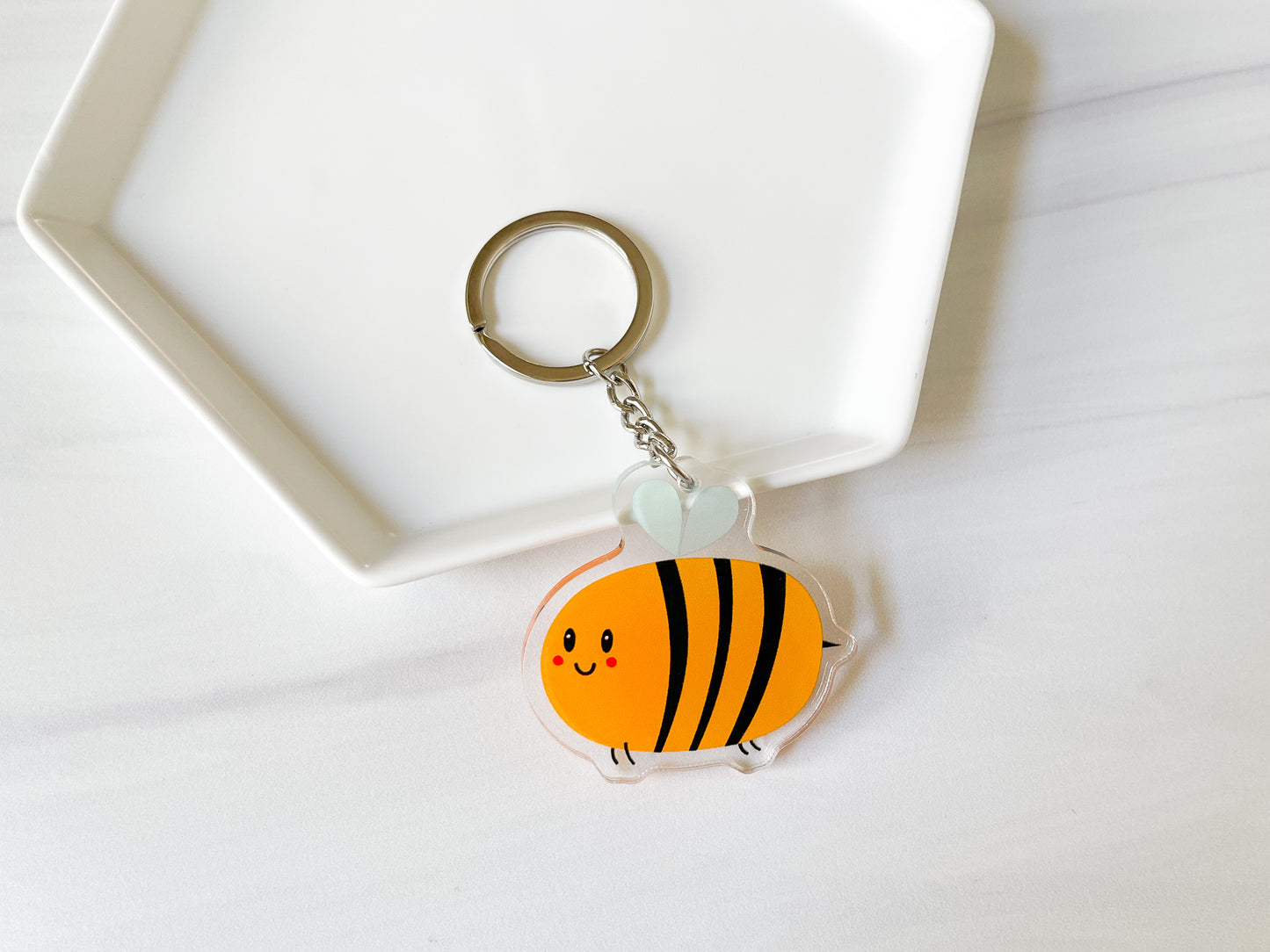 Bee Acrylic Keychain