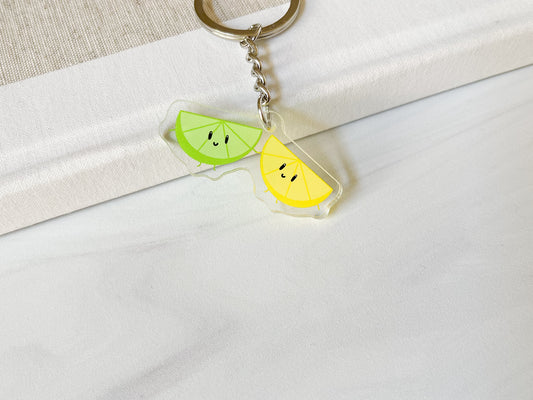 Lemon Lime Acrylic Keychain