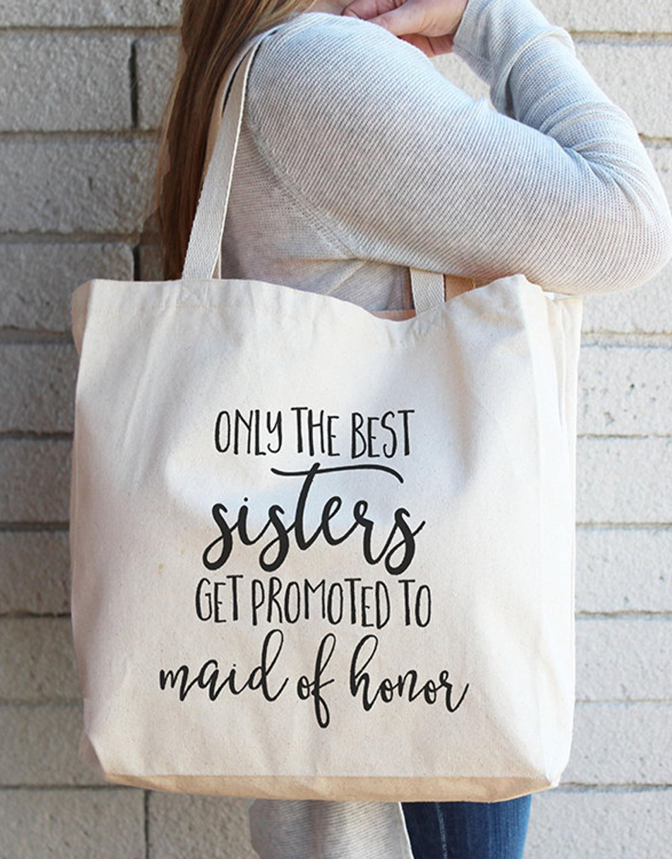 Sisters to Maid of Honor Tote Bag