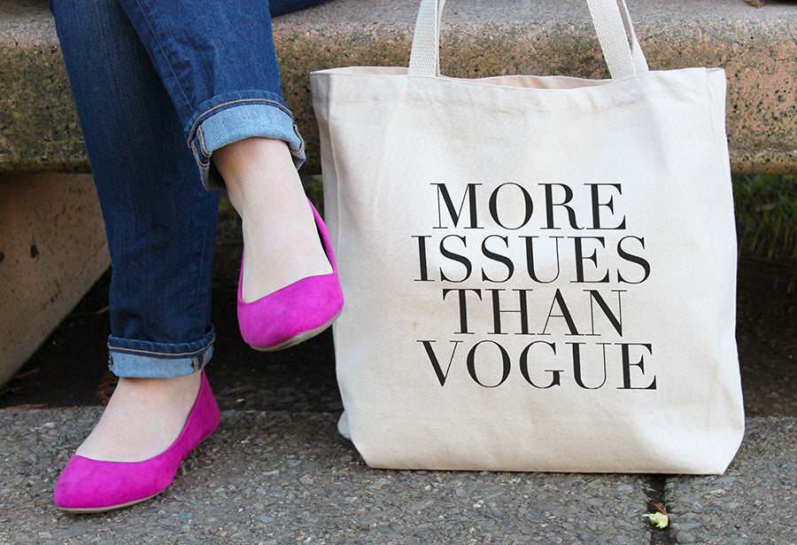 Vogue canvas tote bag hot sale