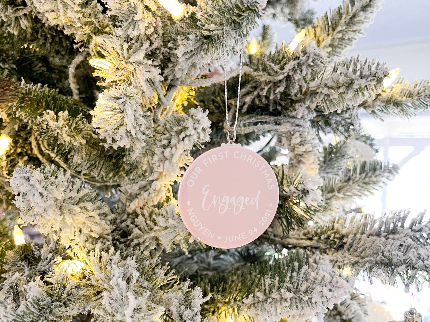 Our First Christmas Engaged Ornaments